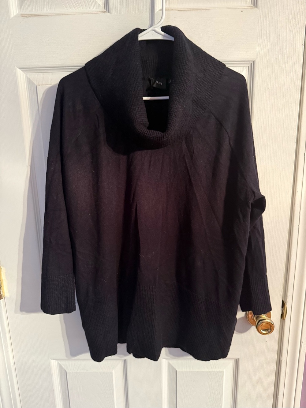 Cyrus Black Cowl Neck Oversized Sweater